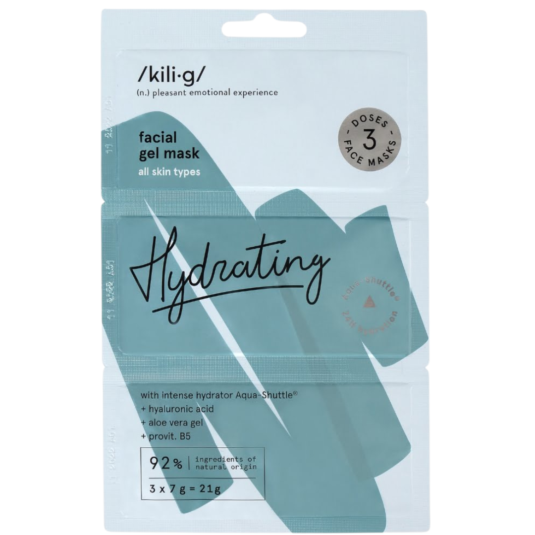 Kilig Hydrating Intensively Hydrating Facial Gel Mask, 3 X 7 G