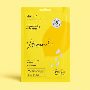 VITAMIN C regenerating andlitsmaski x 3 stk
