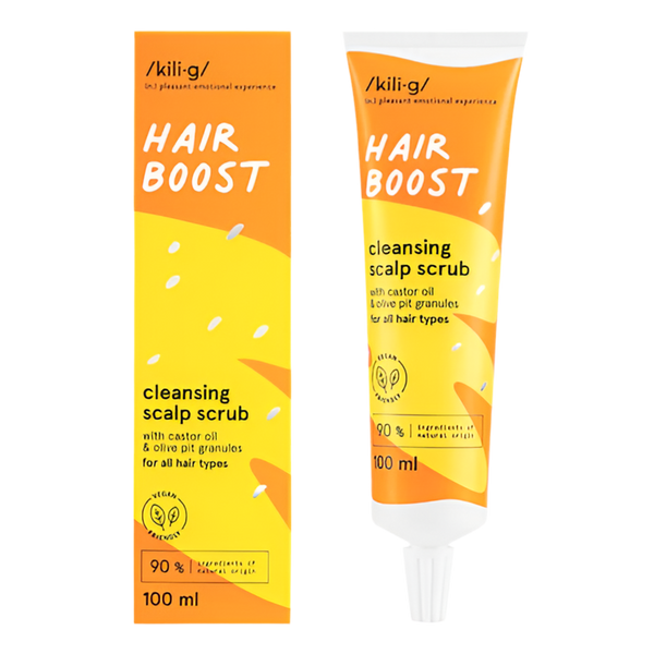 HAIR BOOST SCALP SCRUB MEÐ CASTOR OLÍU 100 ML - FORPÖNTUN