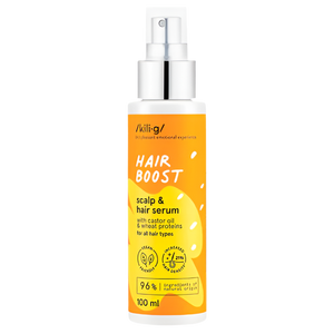 HAIR BOOST SERUM MEÐ CASTOR OLÍU FYRIR AUKINN HÁRVÖXT 100 ML - FORPÖNTUN