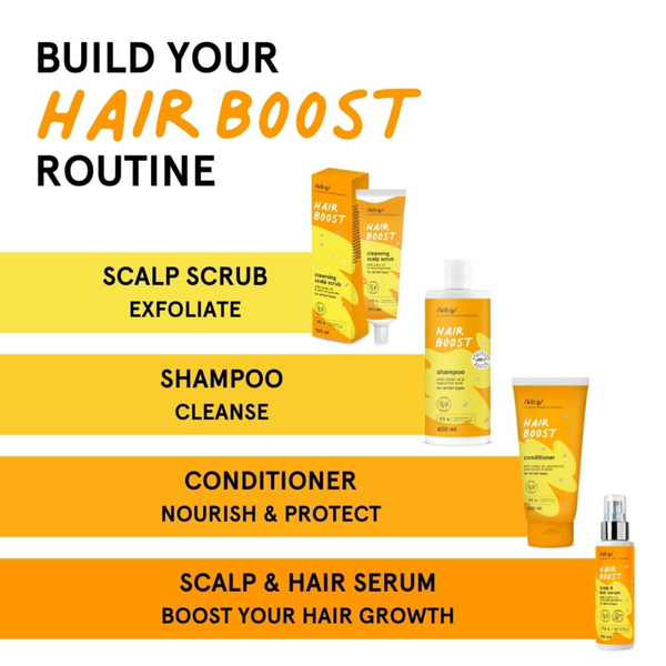 HAIR BOOST SERUM MEÐ CASTOR OLÍU FYRIR AUKINN HÁRVÖXT 100 ML