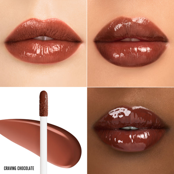 Lip Arousal Plumping Lip Gloss:Craving Chocolate – Dark Chocolate