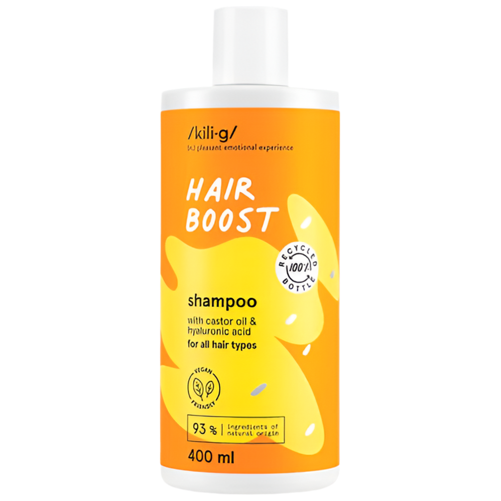 HAIR BOOST SJAMPÓ MEÐ CASTOR OLÍU 400 ML - FORPÖNTUN