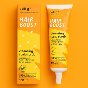 HAIR BOOST SCALP SCRUB MEÐ CASTOR OLÍU 100 ML
