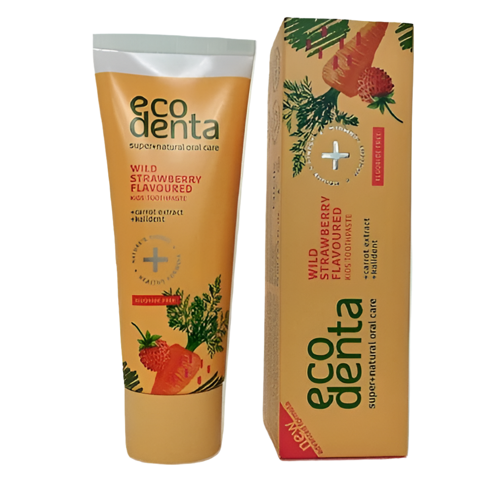 ECODENTA WILD STRAWBERRY KRAKKATANNKREM 75ML