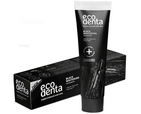 ECODENTA BLACK WHITENING TANNKREM 100ML