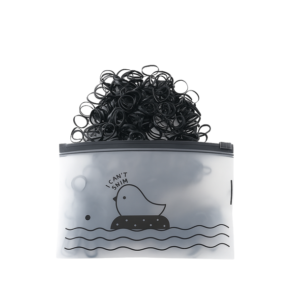 Gúmmí teygjur 1000stk - svartar