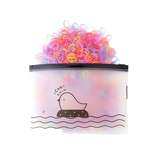 Gúmmí teygjur 1000stk - regnboga