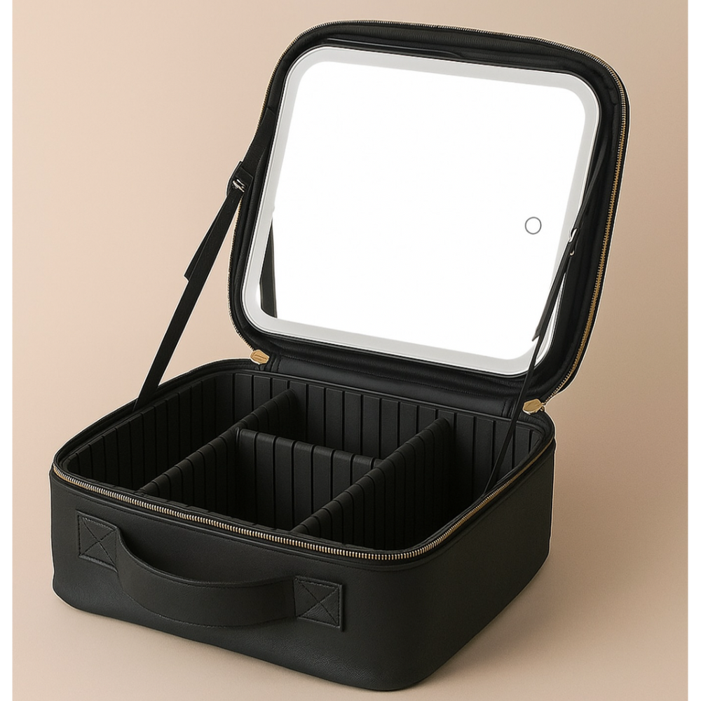 Make-up taska með spegli og LED ljósi