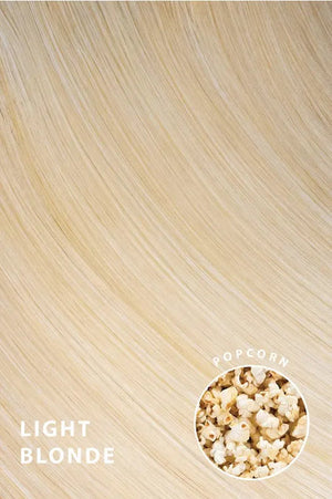 Super Thick 16'' 5 Piece Brushed Out Wave Clip In Hair Extensions - Light blonde