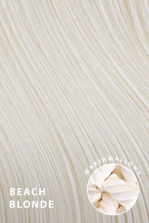 Super Thick 16'' 5 Piece Brushed Out Wave Clip In Hair Extensions - Bleach blonde