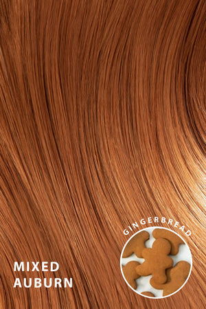 Super Thick 16'' 5 Piece Brushed Out Wave Clip In Hair Extensions - Mixed auburn