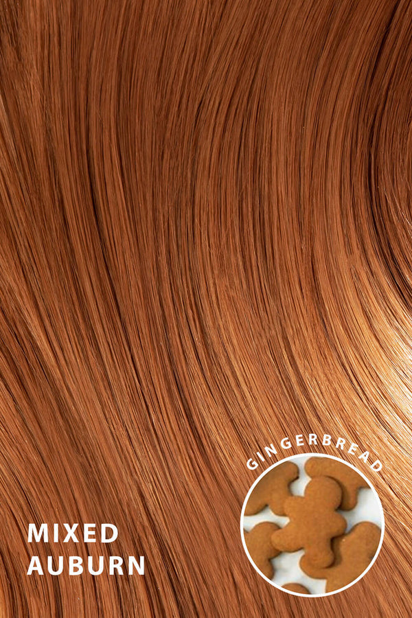 Super Thick 16'' 5 Piece Brushed Out Wave Clip In Hair Extensions - Mixed auburn