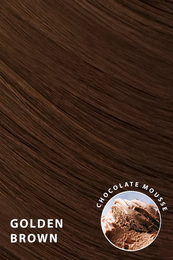 Super Thick 16'' 5 Piece Brushed Out Wave Clip In Hair Extensions - Golden brown
