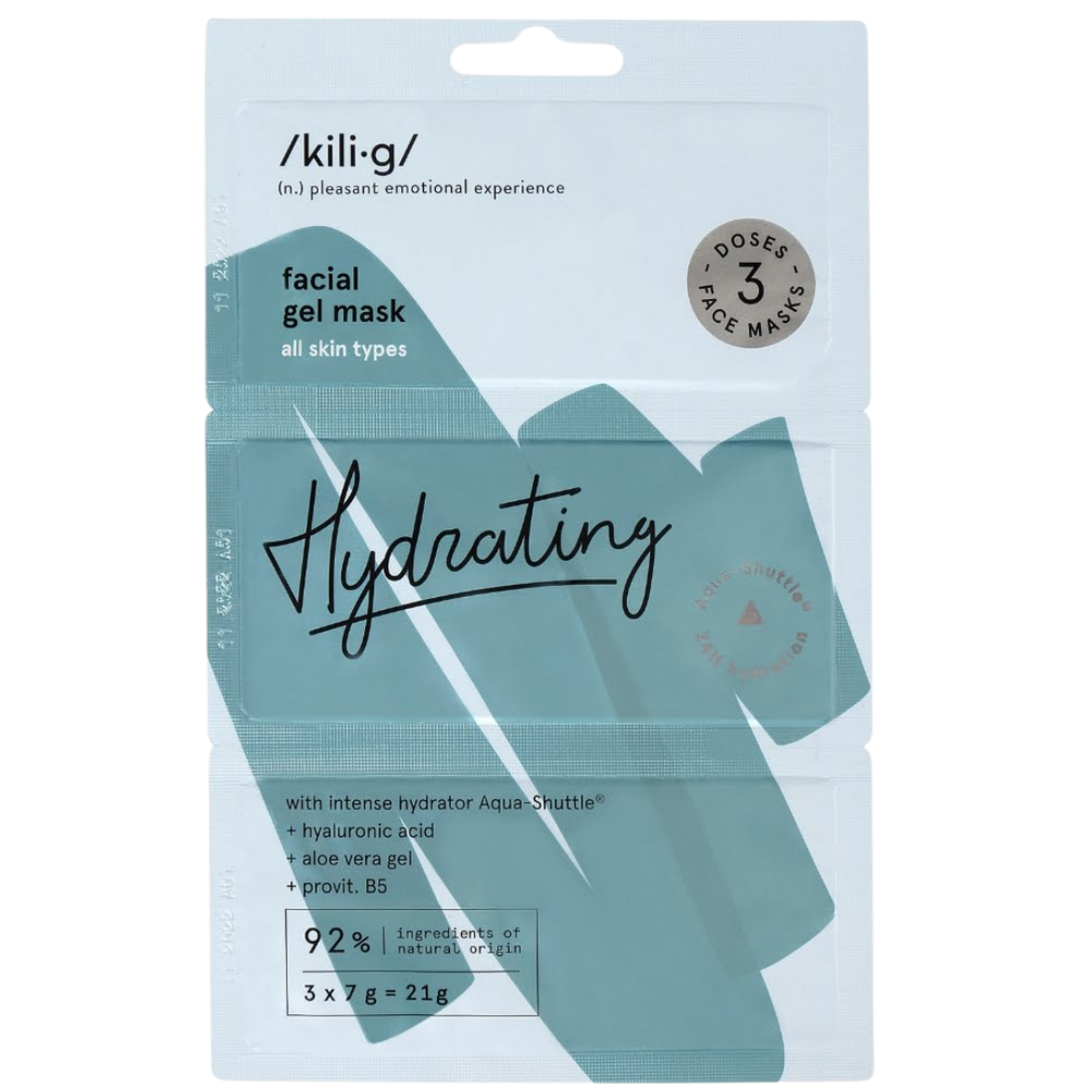 Kilig Hydrating Intensively Hydrating Facial Gel Mask, 3 X 7 G