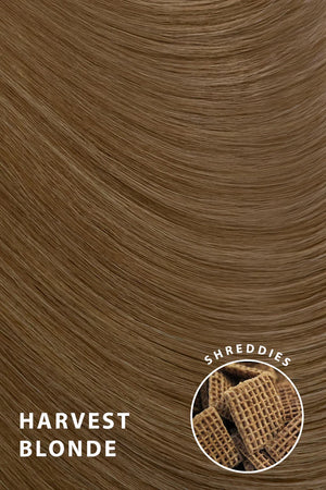 Super Thick 16'' 5 Piece Brushed Out Wave Clip In Hair Extensions - HARVEST BLONDE