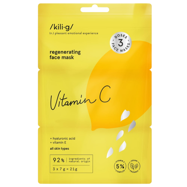 VITAMIN C regenerating andlitsmaski x 3 stk