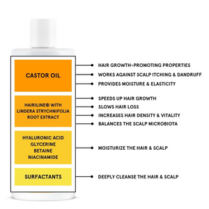 HAIR BOOST SJAMPÓ MEÐ CASTOR OLÍU 400 ML