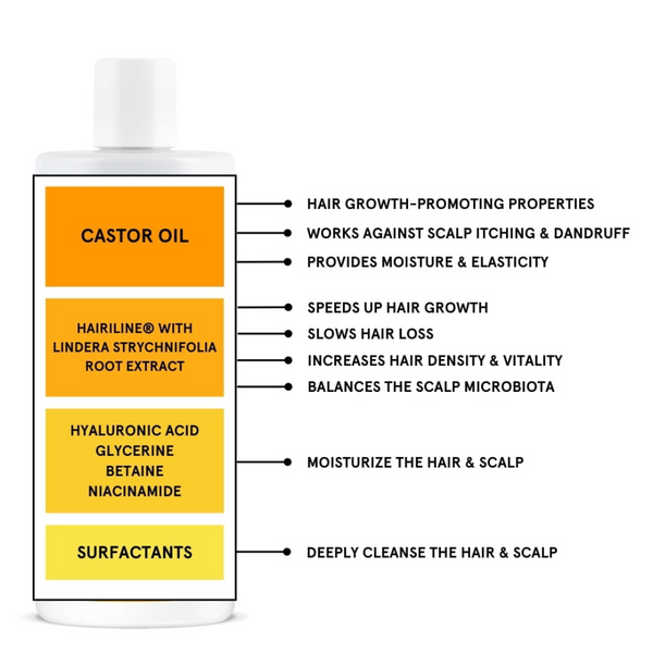 HAIR BOOST SJAMPÓ MEÐ CASTOR OLÍU 400 ML