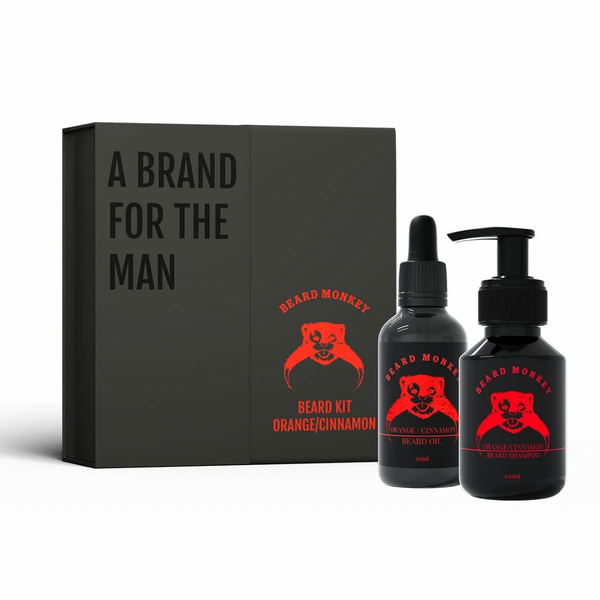 Gjafabox Beard Shampoo & Beard Oil - Orange Cinnamon