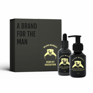 Gjafabox Beard Shampoo & Beard Oil - Oud & Saffron