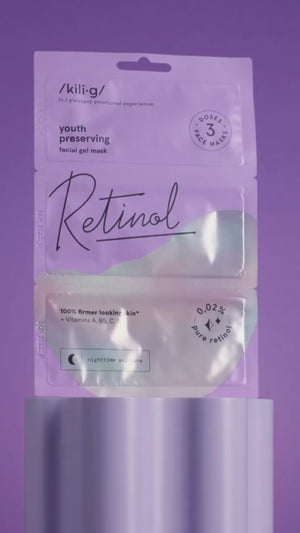 RETINOL facial gel maski með retinol 3×7 ml